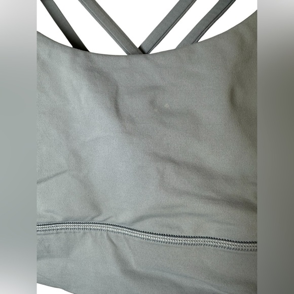 Lululemon Energy Bra High-Neck Longline Tough Medium Support Rhino Grey Size 8 - Picture 5 of 8